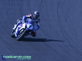 2007 Red Bull U.S. Grand Prix - AMA Superbike - Ben Spies Turn 2: Ben Spies cruising through Turn 2 at Mazda Raceway Laguna Seca. 2007 Red Bull U.S. Grand Prix - AMA Superbike - Ben Spies Turn 2: Ben Spies cruising through Turn 2 at Mazda Raceway Laguna Seca.